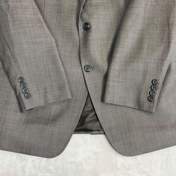 Chaps Ralph Lauren Blazer Mens 43 Brown Two Button Sport Coat Career Work Preppy - Picture 4 of 12